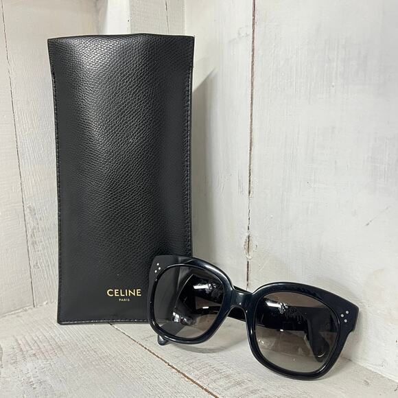 Celine 41805/S Black Frame Gradient Brown Lens Square Sunglasses - Picture 3 of 7